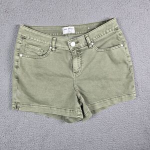 Lane Bryant Womens Shorts 14 Green Signature Fit Flex Magic Waistband Stretch